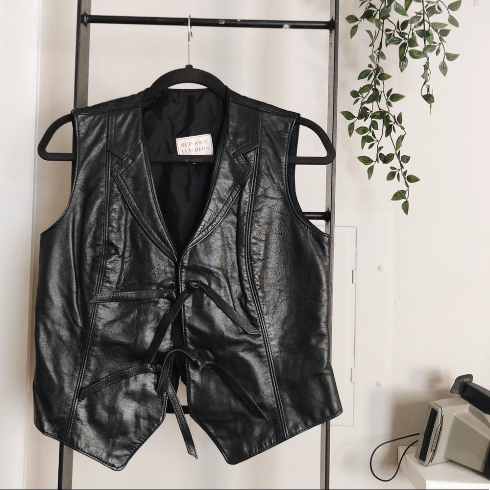 Ruddock Leathers Black Leather Vest